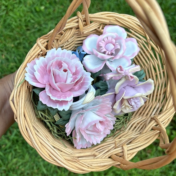 VINTAGE FLOWERS BASKET - Picture 5 of 16